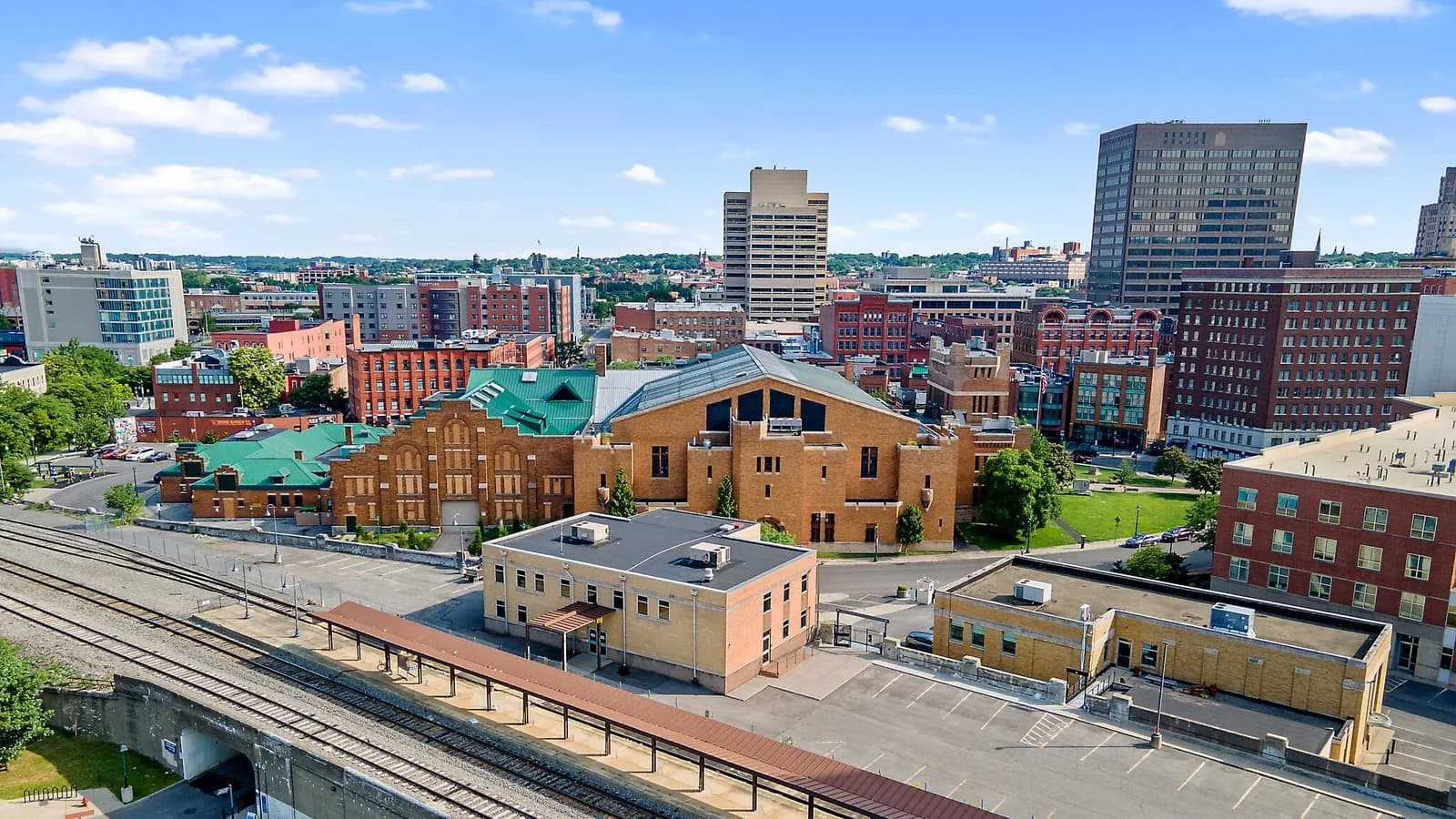 Downtown Syracuse, New York, looking across the Armory Square district